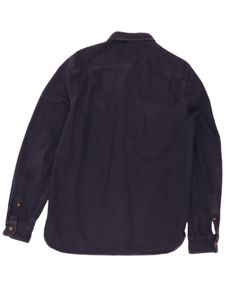 Camisa masculina de flanela SUPERDRY grande algodão azul marinho