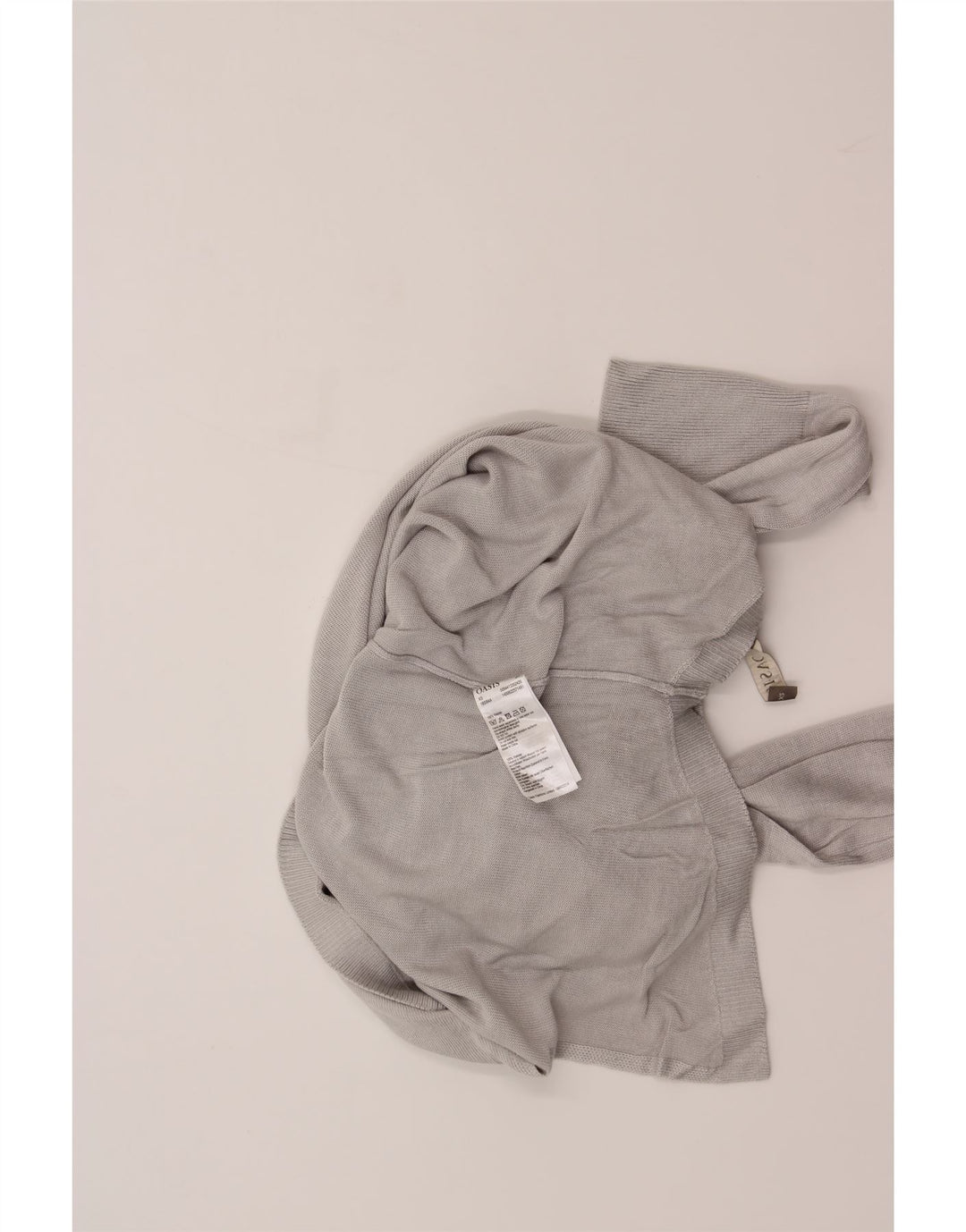 OASIS Womens Boat Neck Jumper Sweater UK 6 XS Grey Viscose Vintage Oasis and Second-Hand Oasis from Messina Hembry 