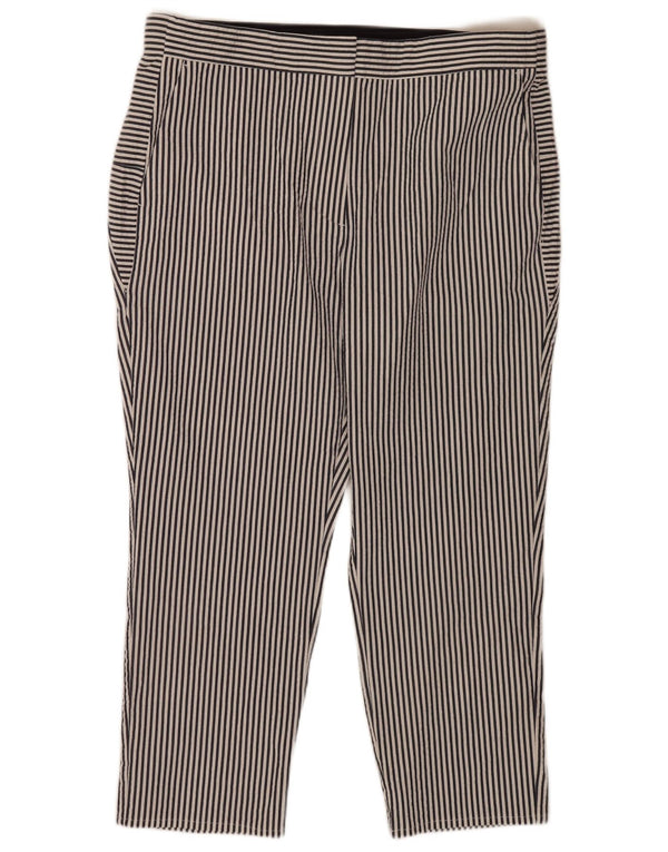 Zara Calça feminina slim cortada 2XL W34 L24 listrada azul