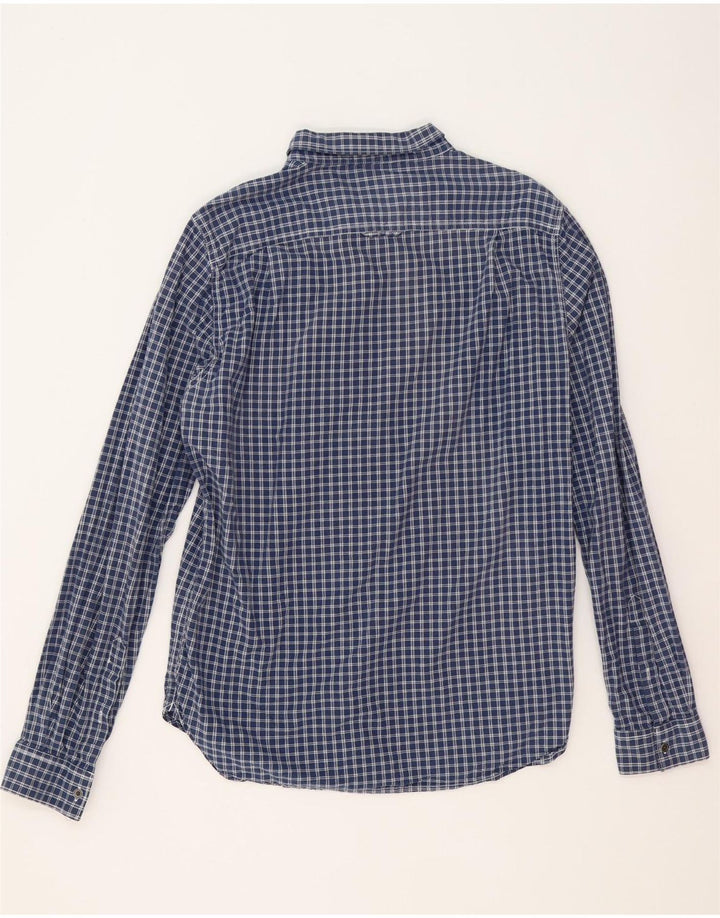 Camisa masculina Superdry XL azul marinho algodão guingão