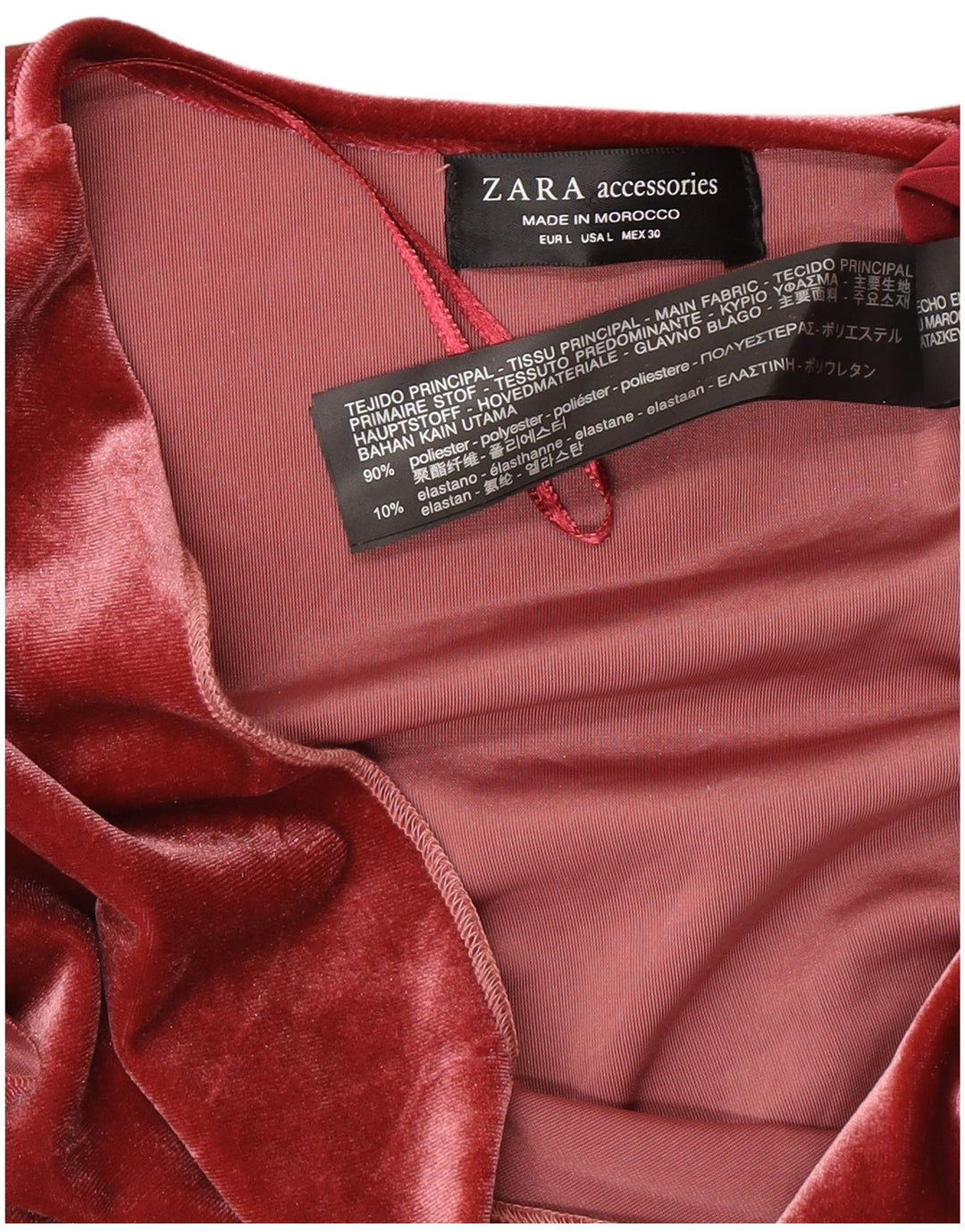 Macacão feminino de veludo Zara UK 16 grande poliéster rosa
