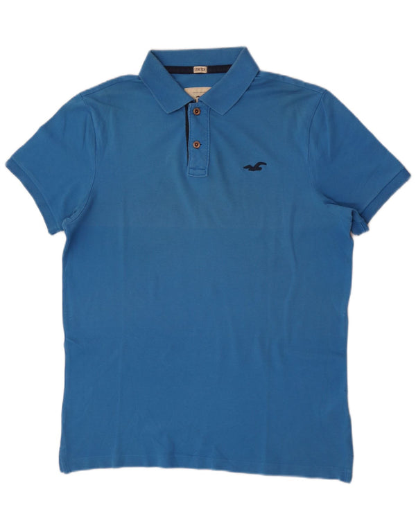 Camisa polo masculina Hollister XL algodão azul