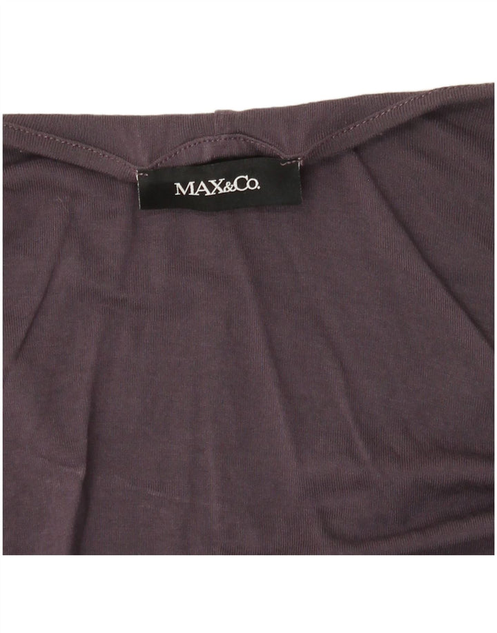 Vestido evasê feminino Max & Co. Reino Unido 6 XS Roxo