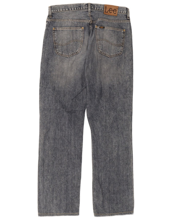 Lee Mens Straight Jeans W34 L34 Azul Algodão