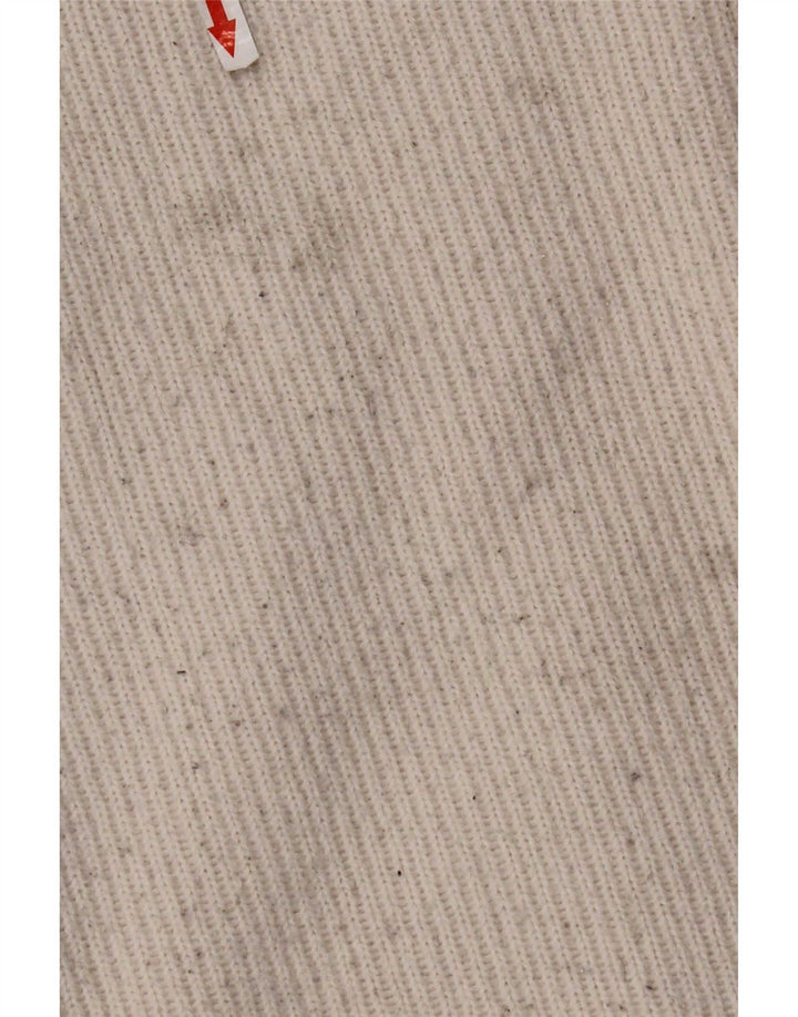 Zara Suéter feminino com gola redonda, Reino Unido 14 Médio Off White Poliéster