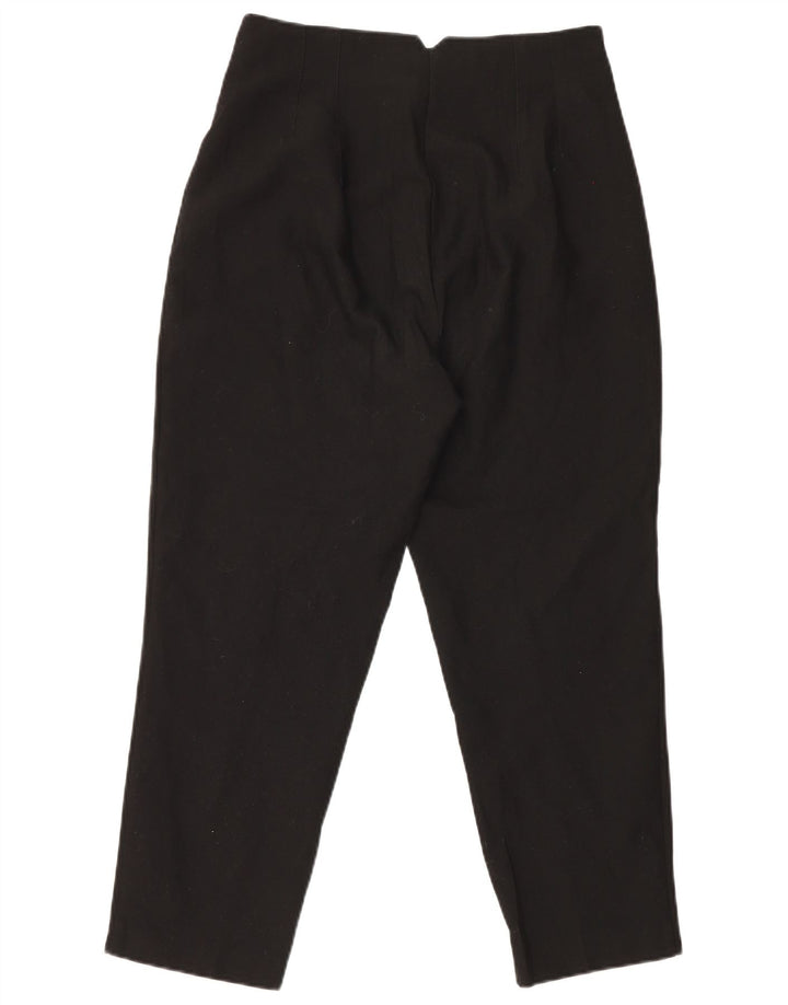 Zara Calça Cônica Feminina Grande W30 L27 Poliéster Preto