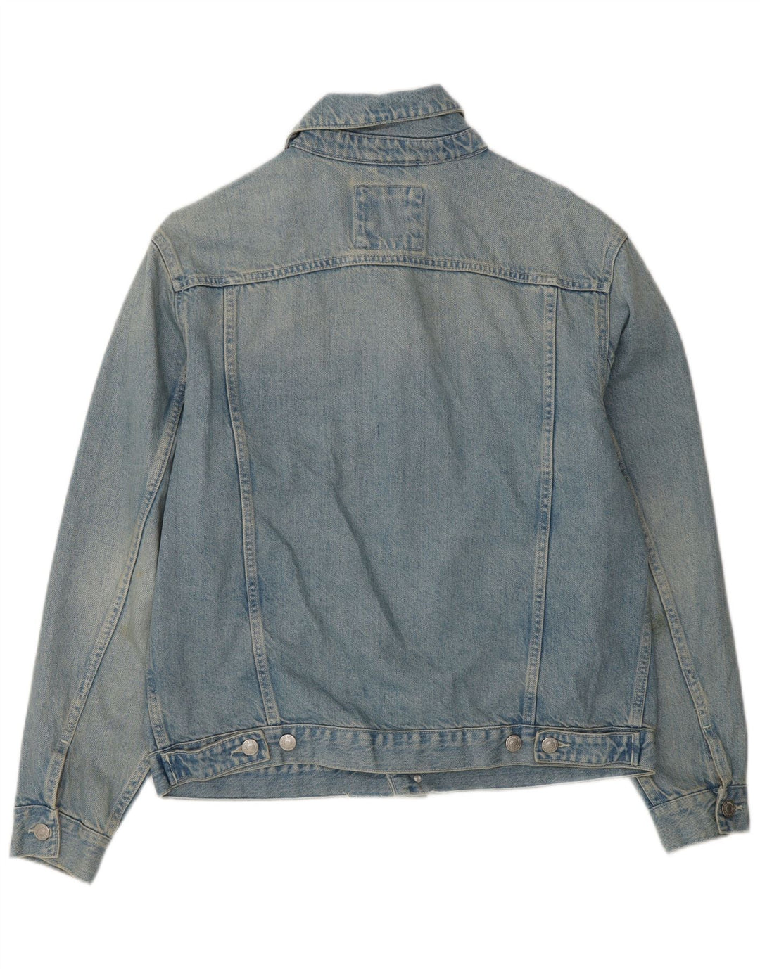 Jaqueta jeans masculina Zara UK 38 algodão azul médio