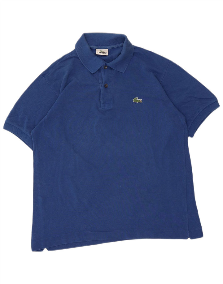 Camisa polo masculina Lacoste tamanho 3 pequeno algodão azul
