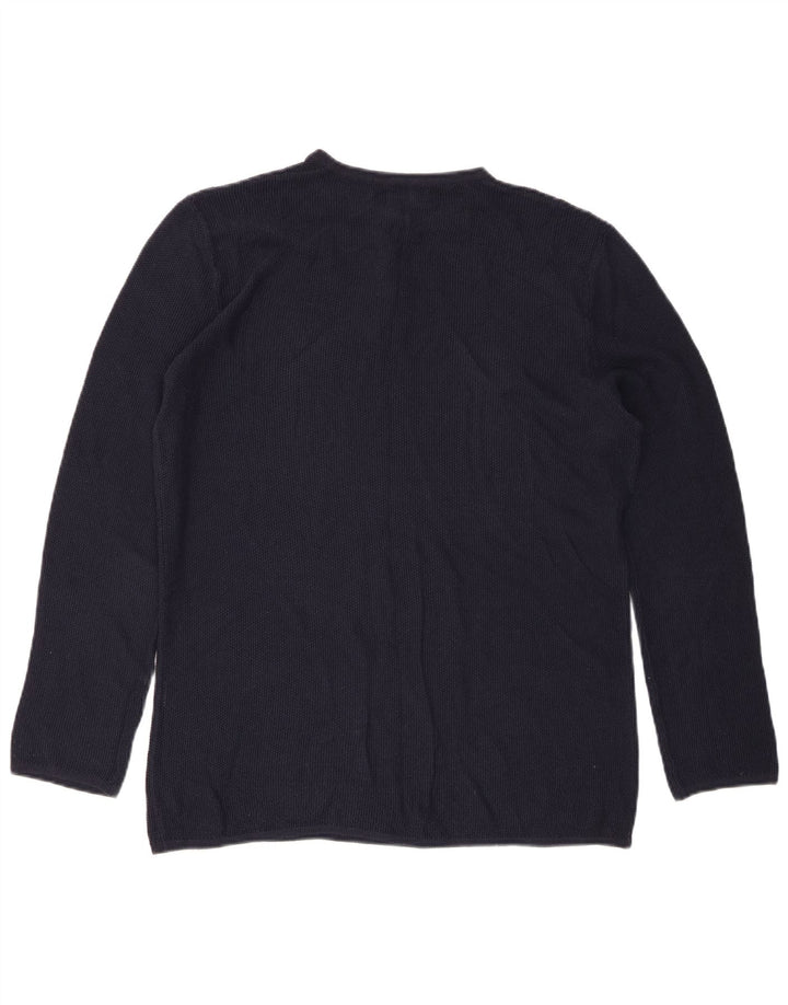 Zara Top masculino manga comprida médio azul marinho