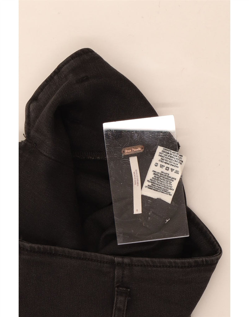 FREE PEOPLE Womens Denim Skirt US 0 XS W24 Black Cotton Vintage Free People and Second-Hand Free People from Messina Hembry 