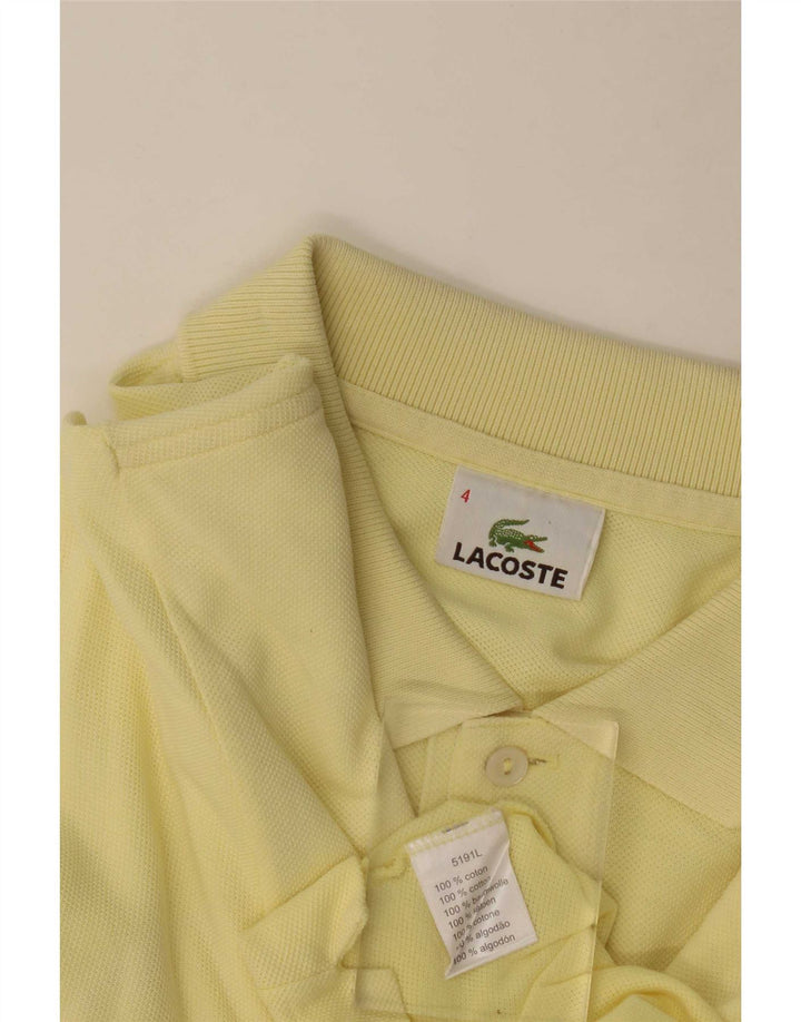 Camisa polo masculina Lacoste tamanho 4 médio algodão amarelo