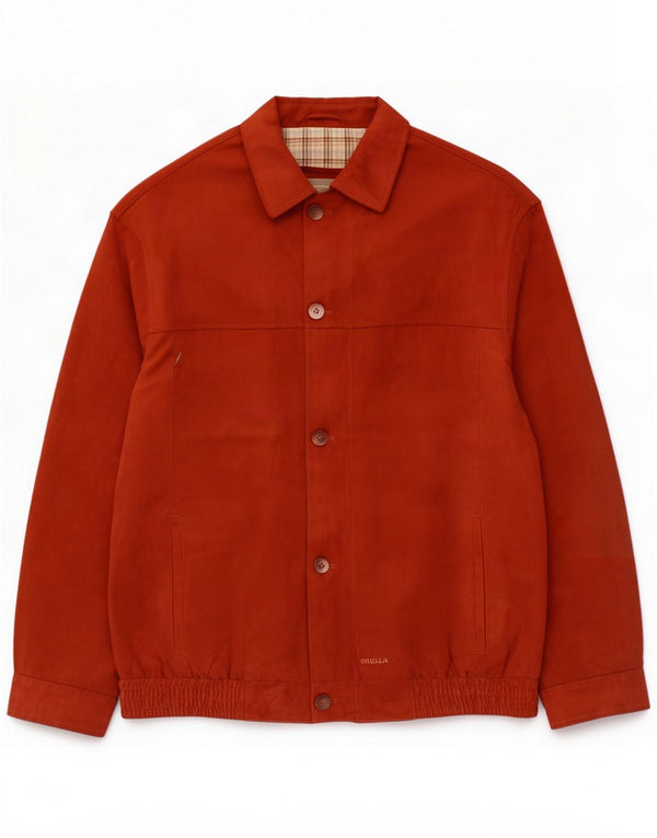 Jaqueta bomber masculina vintage UK 42 XL poliéster marrom