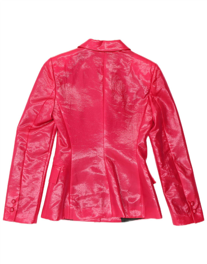 Jaqueta blazer feminina vintage com 1 botão IT 42 rosa médio