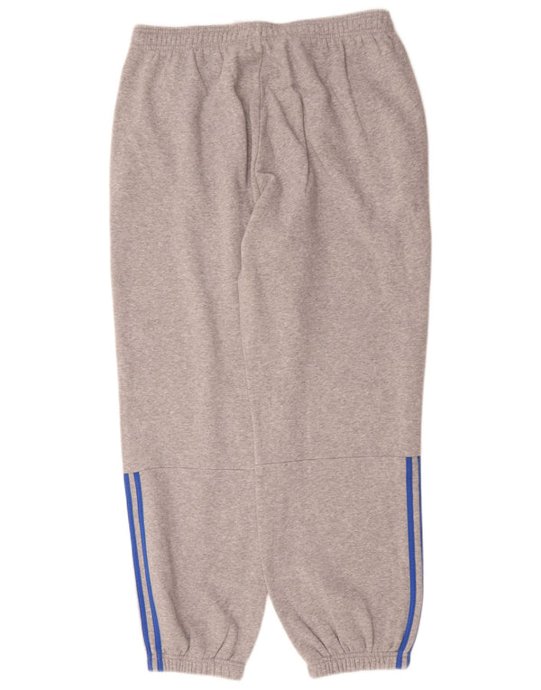 Calça de treino masculina Adidas Joggers XL cinza manchado de algodão