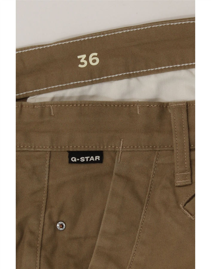 G-Star Mens Chino Shorts W36 Grande Algodão Cáqui