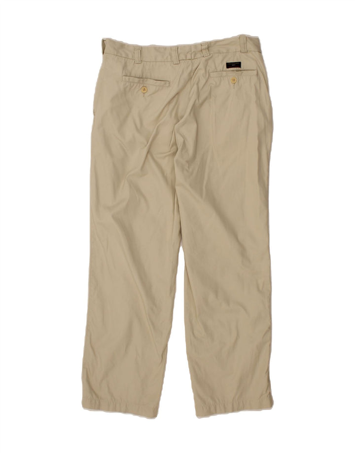 PAUL & SHARK Mens Straight Chino Trousers W34 L28 Beige Vintage Paul & Shark and Second-Hand Paul & Shark from Messina Hembry 