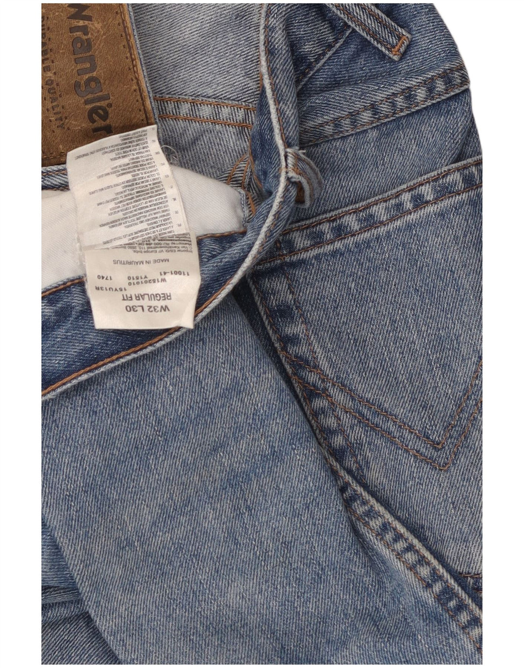 Calça jeans reta masculina WRANGLER regular fit W32 L30 algodão azul