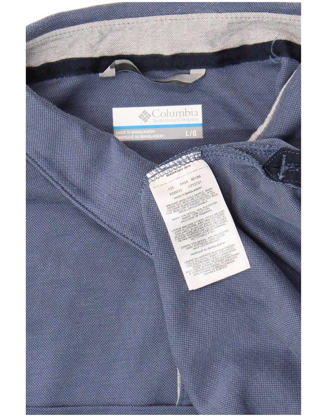 Camisa polo masculina Columbia grande azul modal