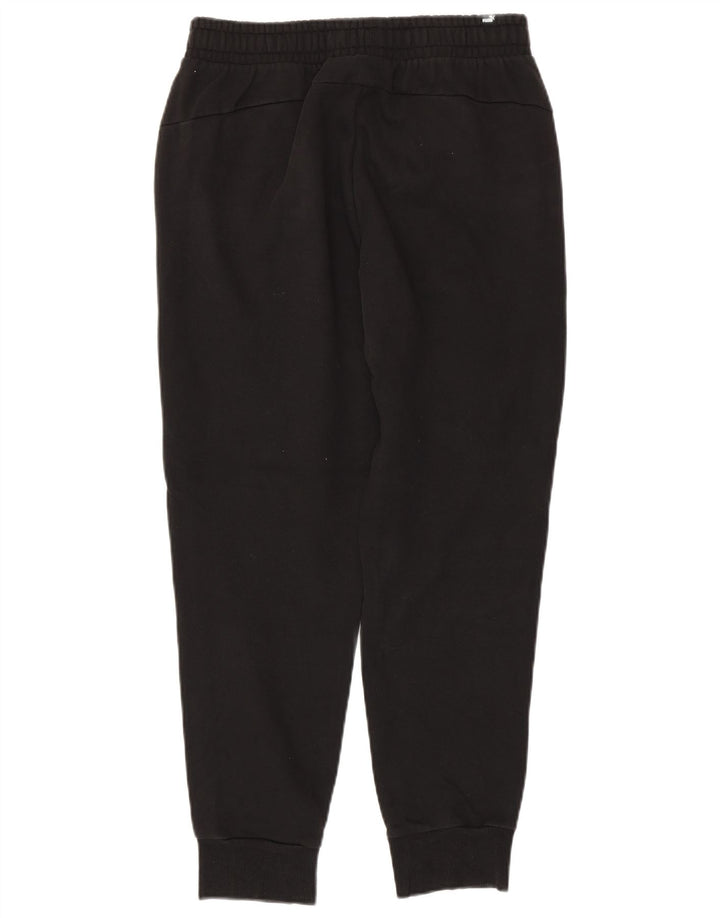 PUMA Mens Graphic Tracksuit Calças Joggers Médio Algodão Preto