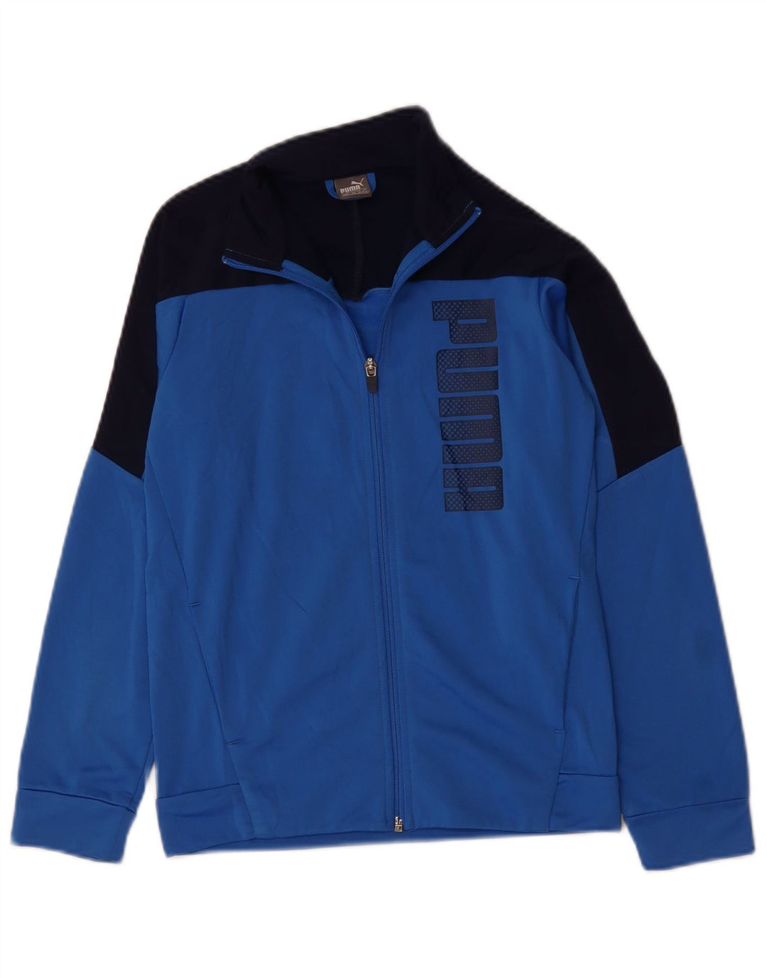 Jaqueta Puma Boys Graphic Tracksuit Top 11-12 Anos Azul Colorblock