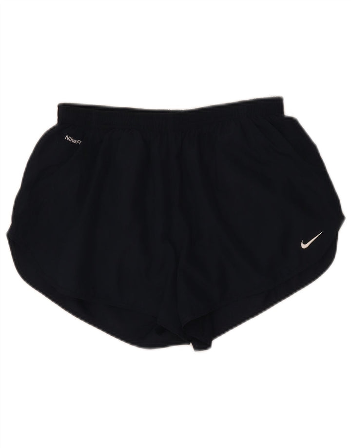 Shorts esportivos femininos NIKE UK 8 pequenos azul marinho poliéster