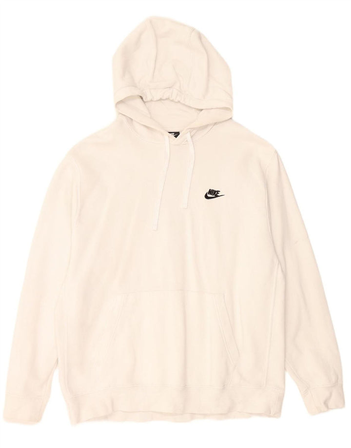 NIKE Mens Hoodie Jumper XL Algodão Branco