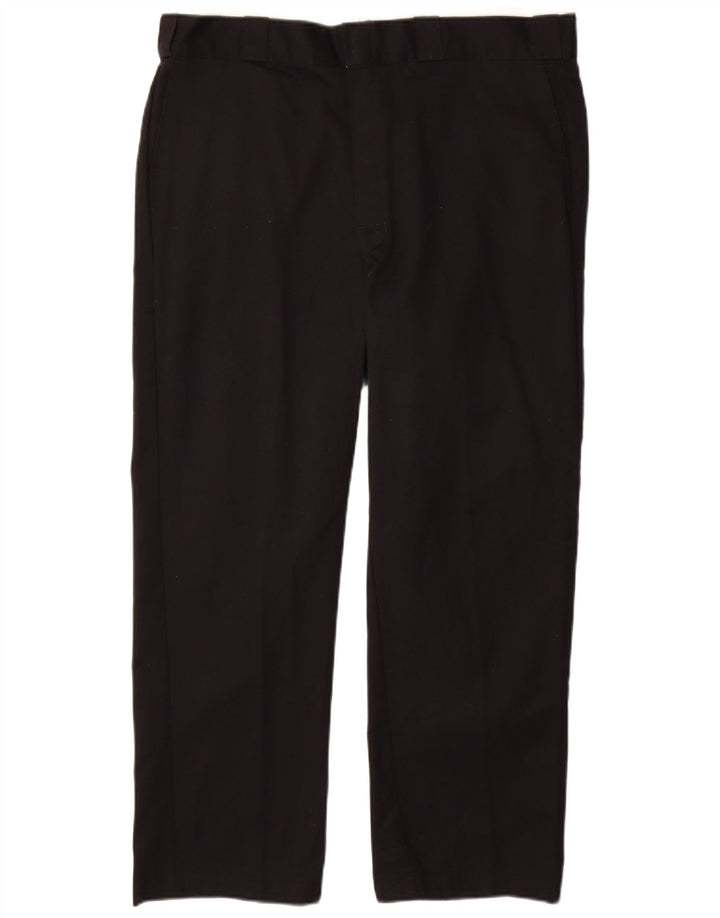 Calças Chino retas masculinas Dickies W36 L28 poliéster preto