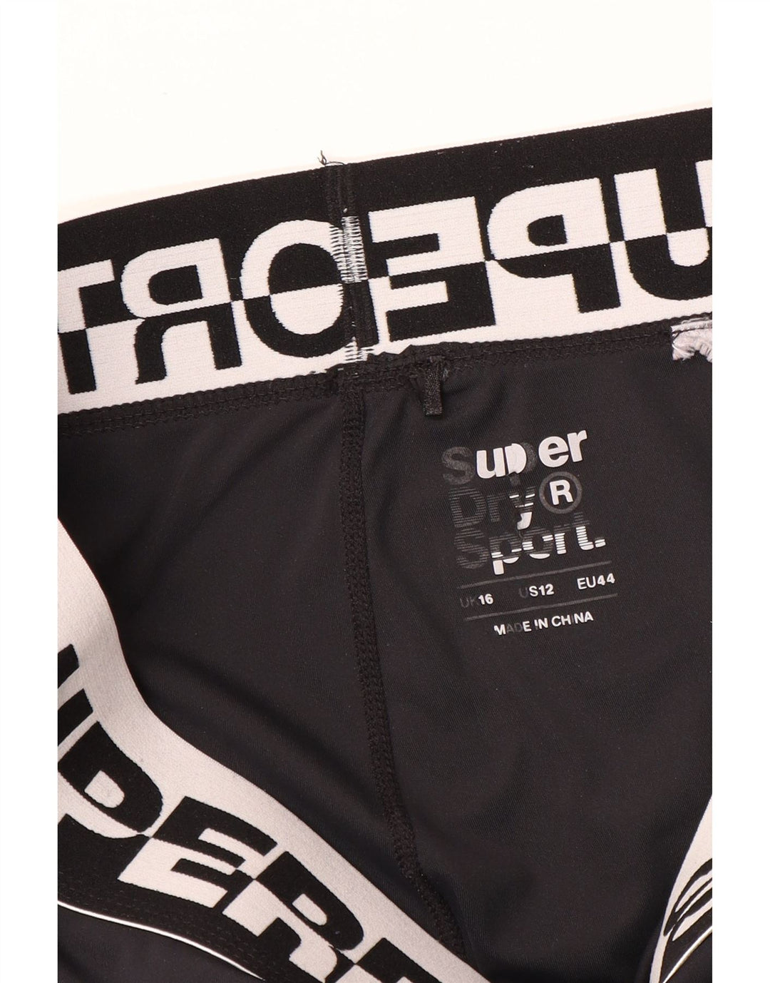 Superdry Womens Graphic Crop Leggings Reino Unido 16 Grande Preto