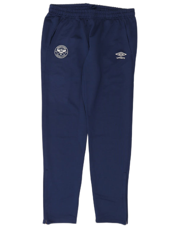 Calça de treino masculina Umbro Brentford FC grande poliéster azul marinho