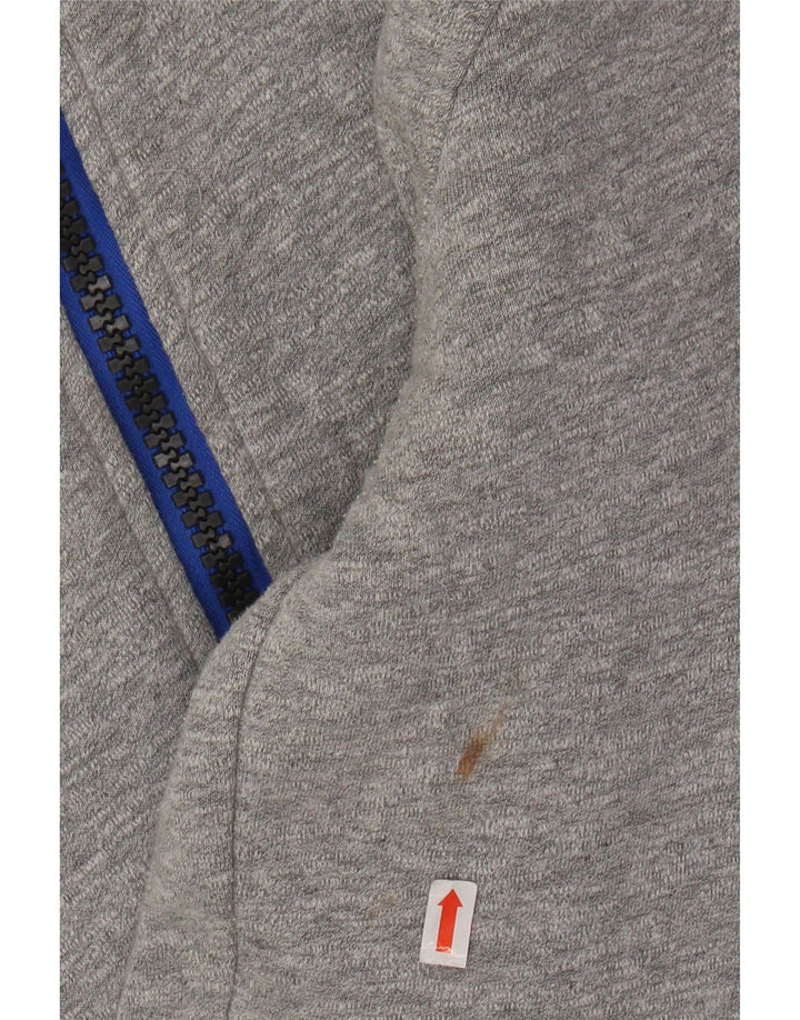 Suéter feminino com capuz e zíper SUPERDRY Reino Unido 10 poliéster cinza pequeno
