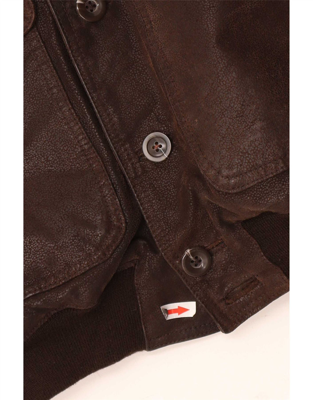 Jaqueta de couro bomber masculina vintage IT 48 marrom médio