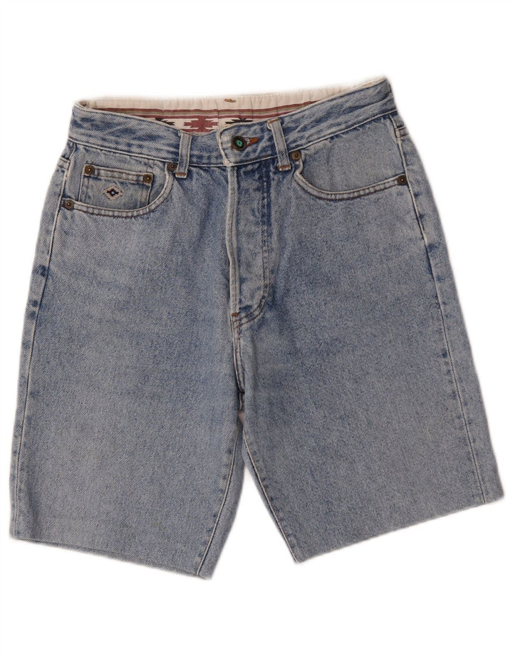 Shorts jeans feminino vintage W26 pequeno azul