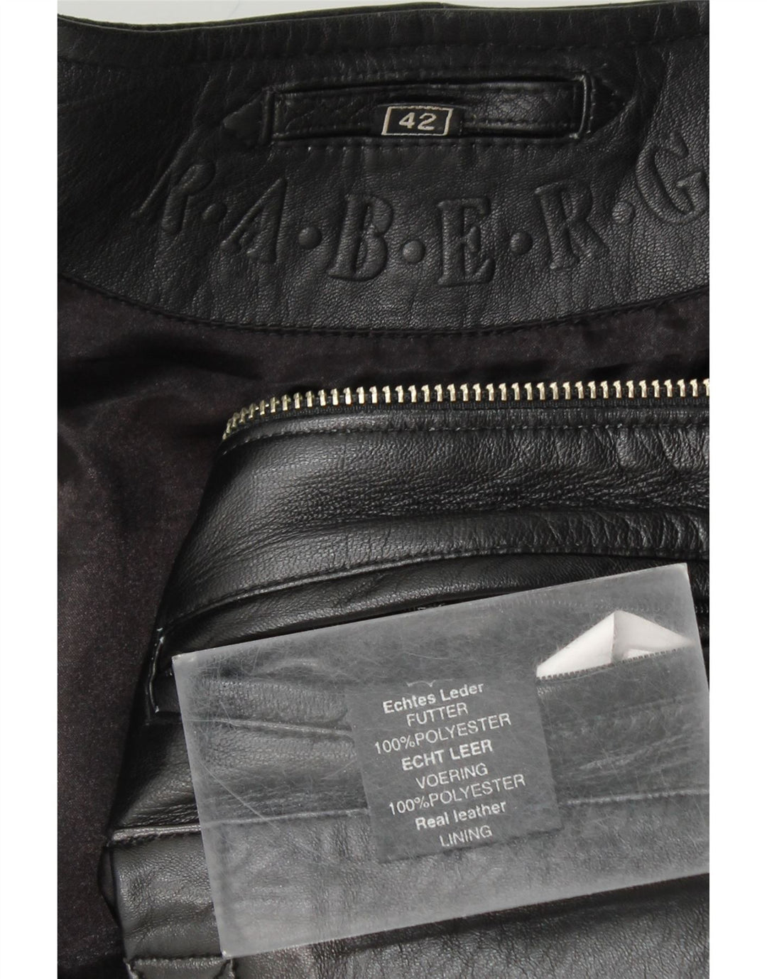 Jaqueta feminina de couro RABERG EU 42 grande couro preto