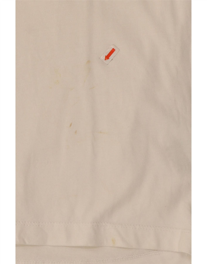 Camiseta gráfica masculina NIKE Top médio off white algodão