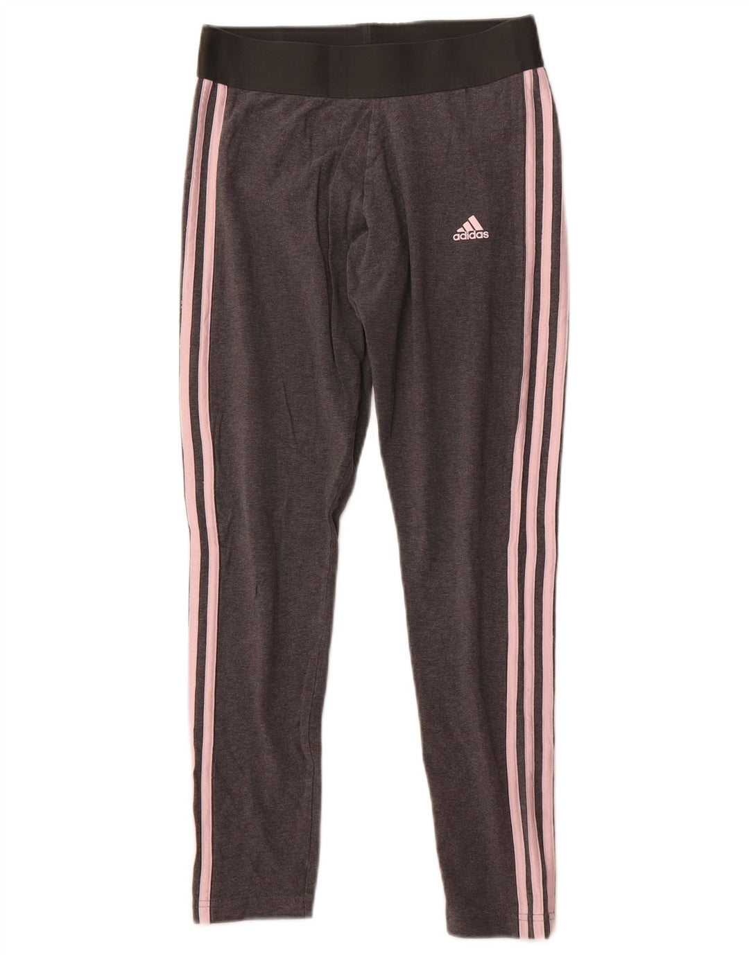 Leggings Adidas Femininas UK 12 Algodão Cinza Médio