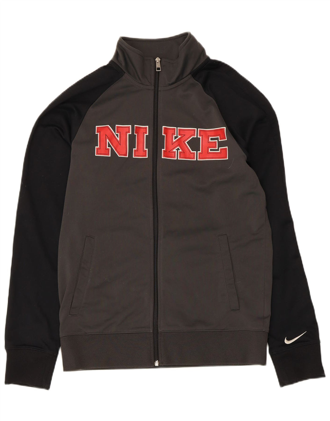 Jaqueta Nike Masculina Graphic Tracksuit Top Pequena Cinza Colorblock Poliéster