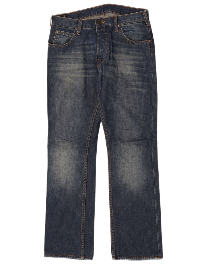 Lee Mens Knox Straight Jeans W30 L32 Azul Algodão