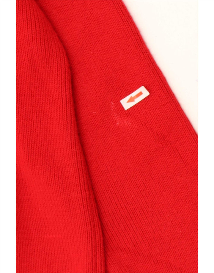 Suéter cardigã feminino grande da Marks & Spencer Reino Unido 16 grande acrílico vermelho