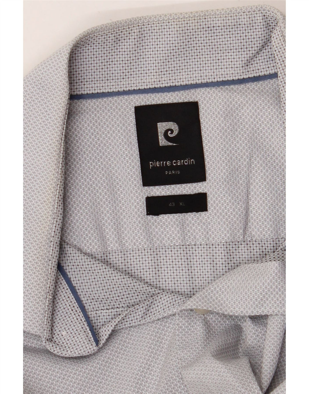 Camisa masculina PIERRE CARDIN tamanho 43 XL azul manchado