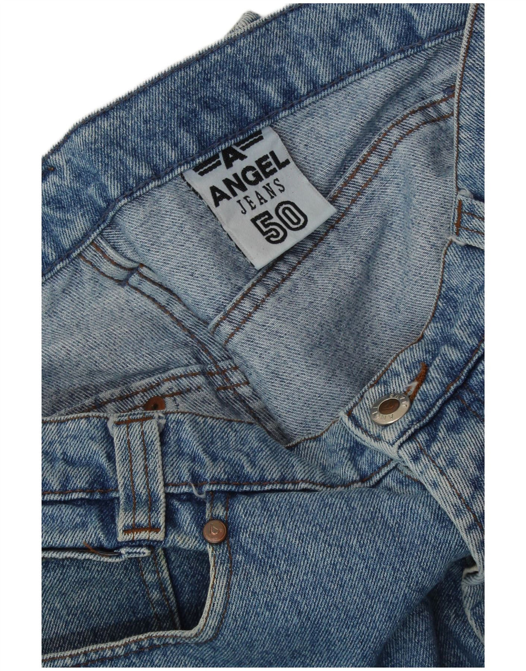 Jeans VINTAGE masculino de perna larga W32 L32 azul