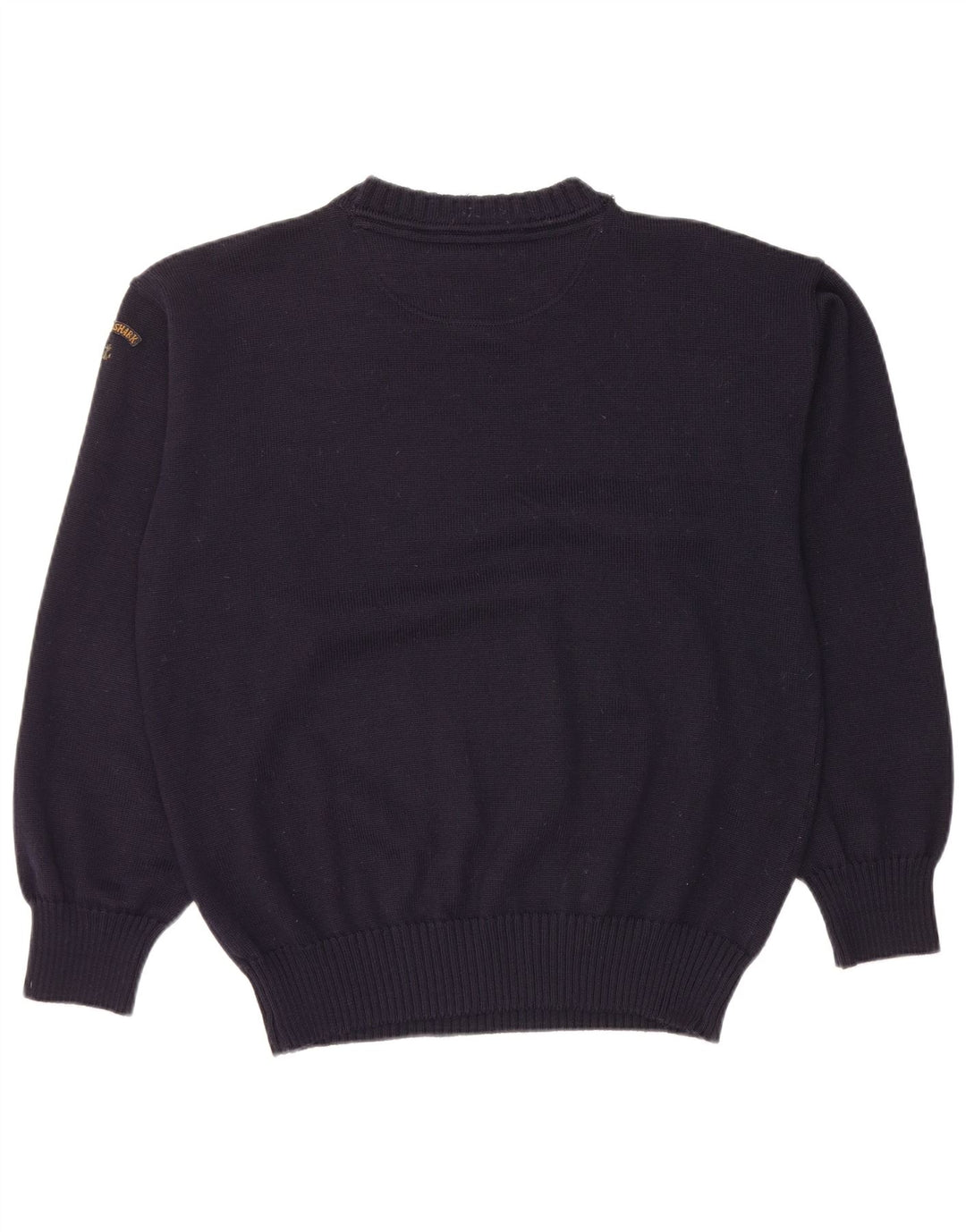 Suéter masculino PAUL & SHARK com decote em V médio azul marinho lã nova