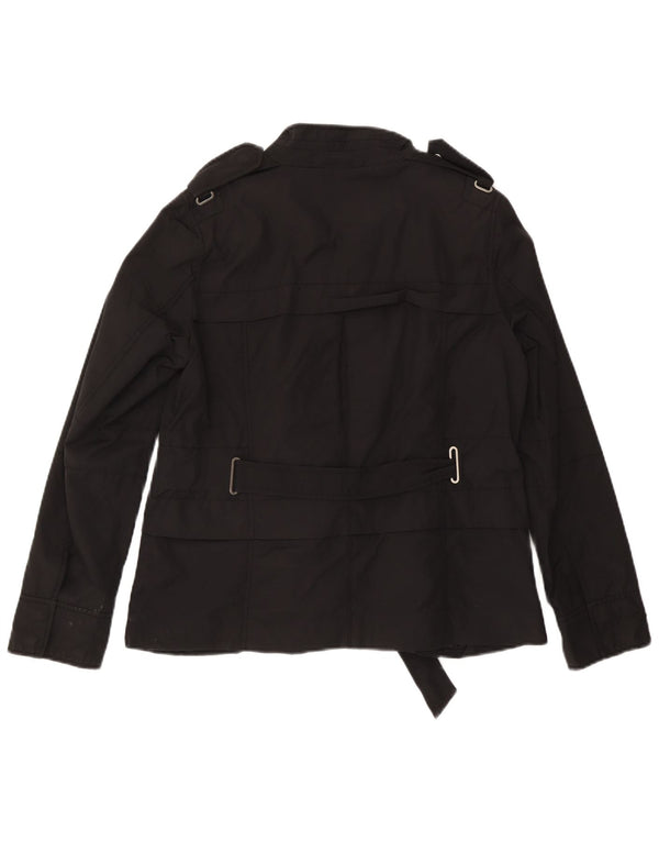 Jaqueta militar feminina Zara UK 18 XL algodão preto