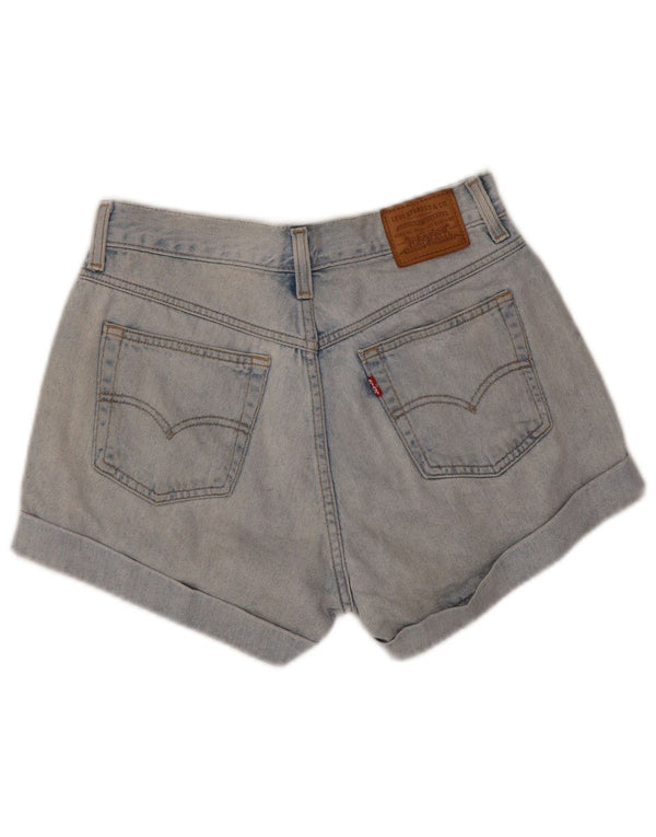 Shorts jeans feminino Levi's W27 pequeno algodão azul