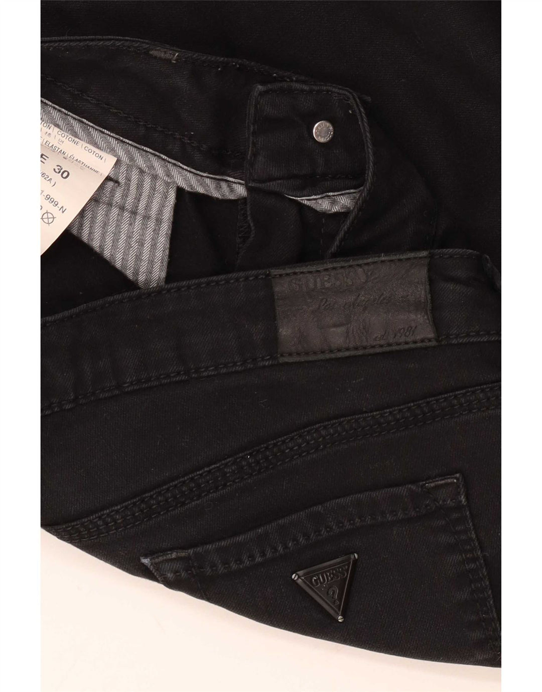Guess Jeans Slim Feminino W30 L29 Algodão Preto