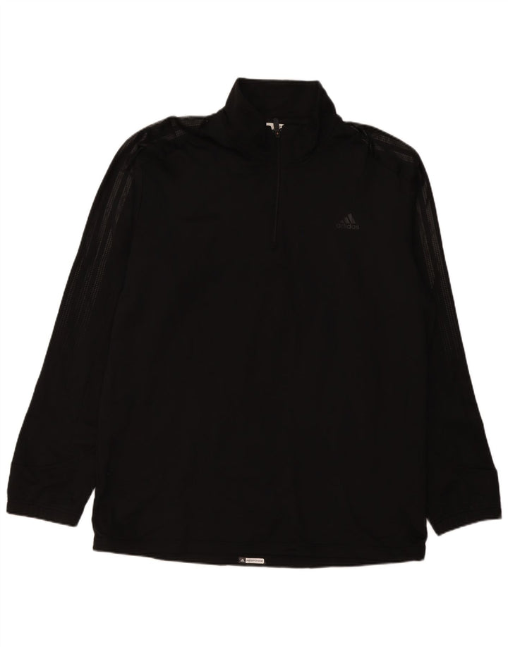 ADIDAS Masculino Climawarm Zip Neck Moletom Jumper XL Preto Poliéster