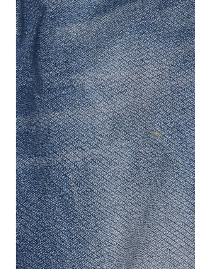 Wrangler Mens Straight Jeans W33 L32 Azul Algodão