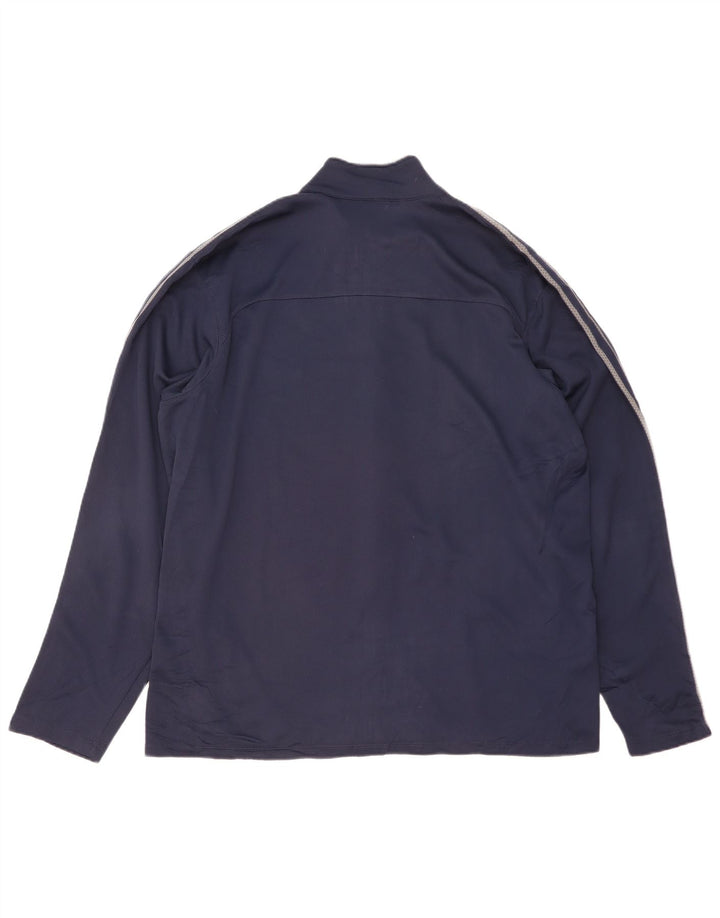 NIKE Mens Treino Top Jacket 2XL Azul Marinho Listrado Poliéster