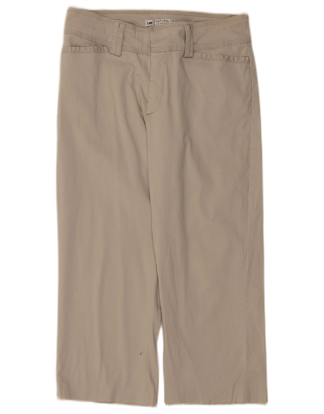 LEE Calça Capri Feminina Natural Fit Reta US 6 Médio W30 L21 Cinza