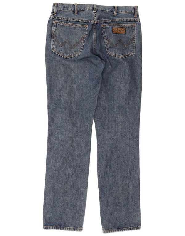 Wrangler Masculino Texas Straight Jeans W34 L34 Azul Algodão