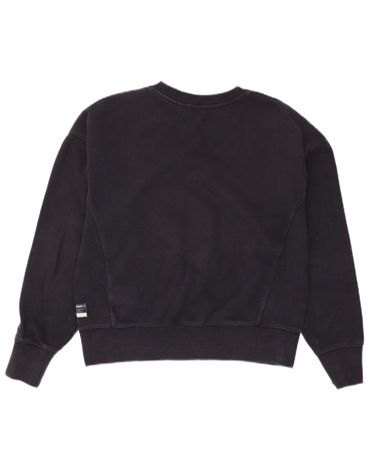 Suéter feminino Superdry UK 14 grande algodão azul marinho